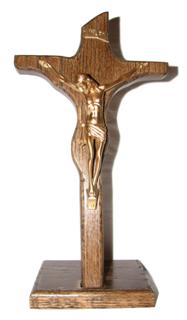 Oak 'Modern Crusafix'  w/ Special Wallnut Stain & Stand