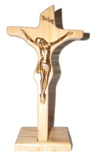Wallnut 'Modern Crusafix'  w/ Natual Stain & Stand